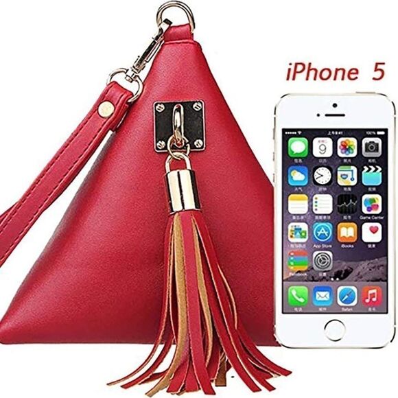 ⭐️Host Pick⭐️ Pyramid Shaped Tassel Leather Wristlet/Clutch - Picture 13 of 15